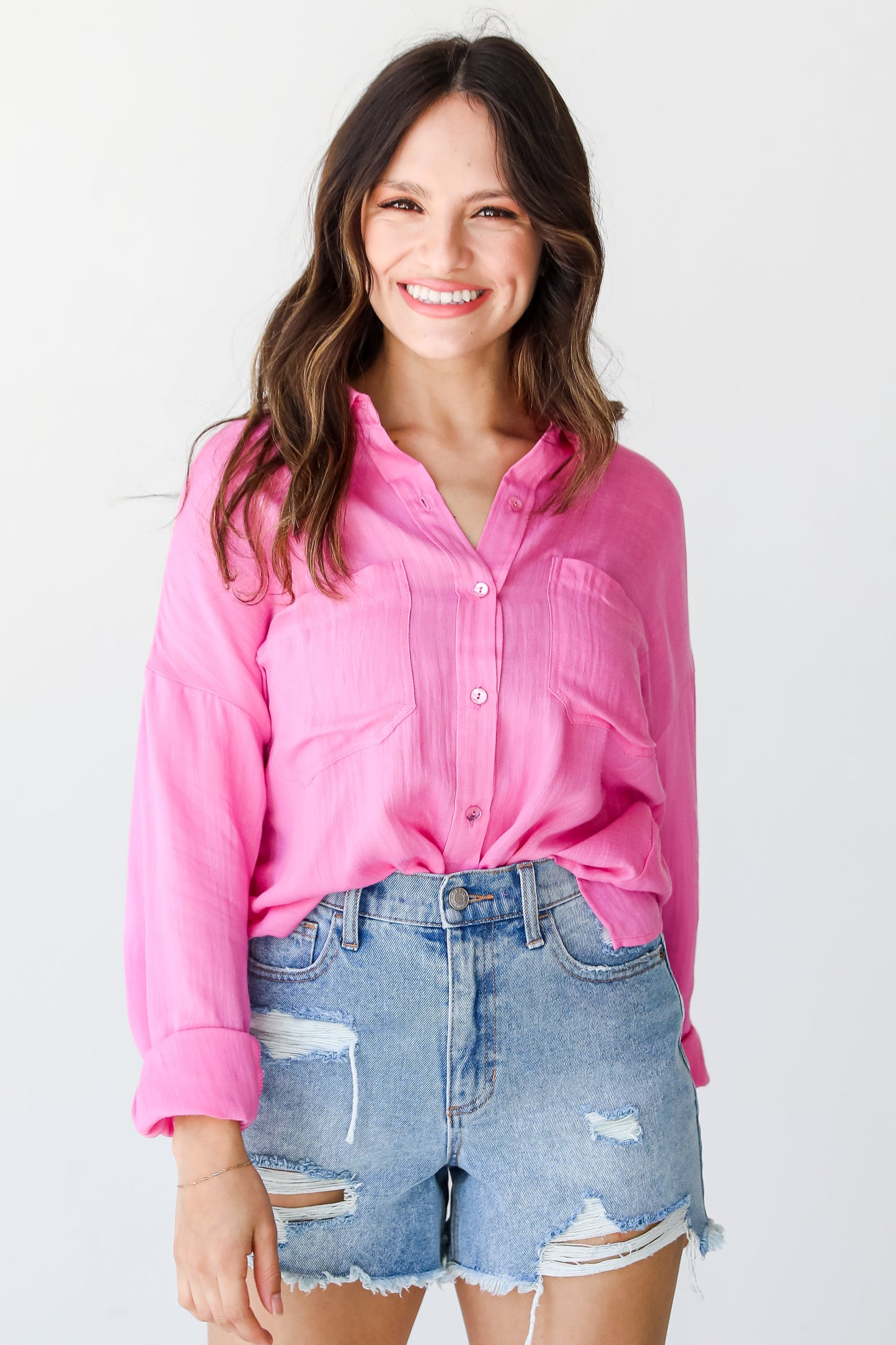 FINAL SALE - In A Daze Distressed Denim Shorts