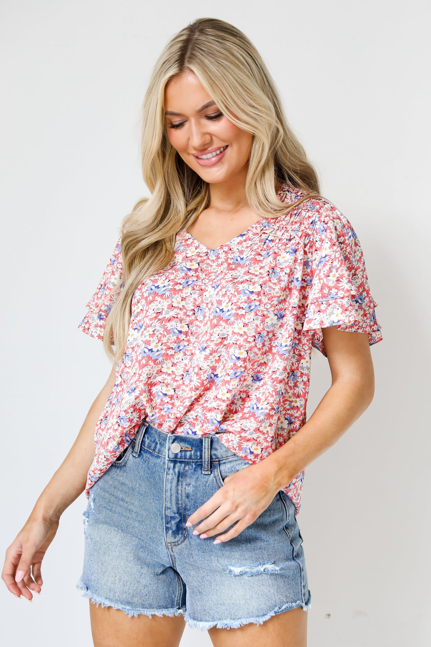FINAL SALE - Cool For Days Distressed Denim Shorts