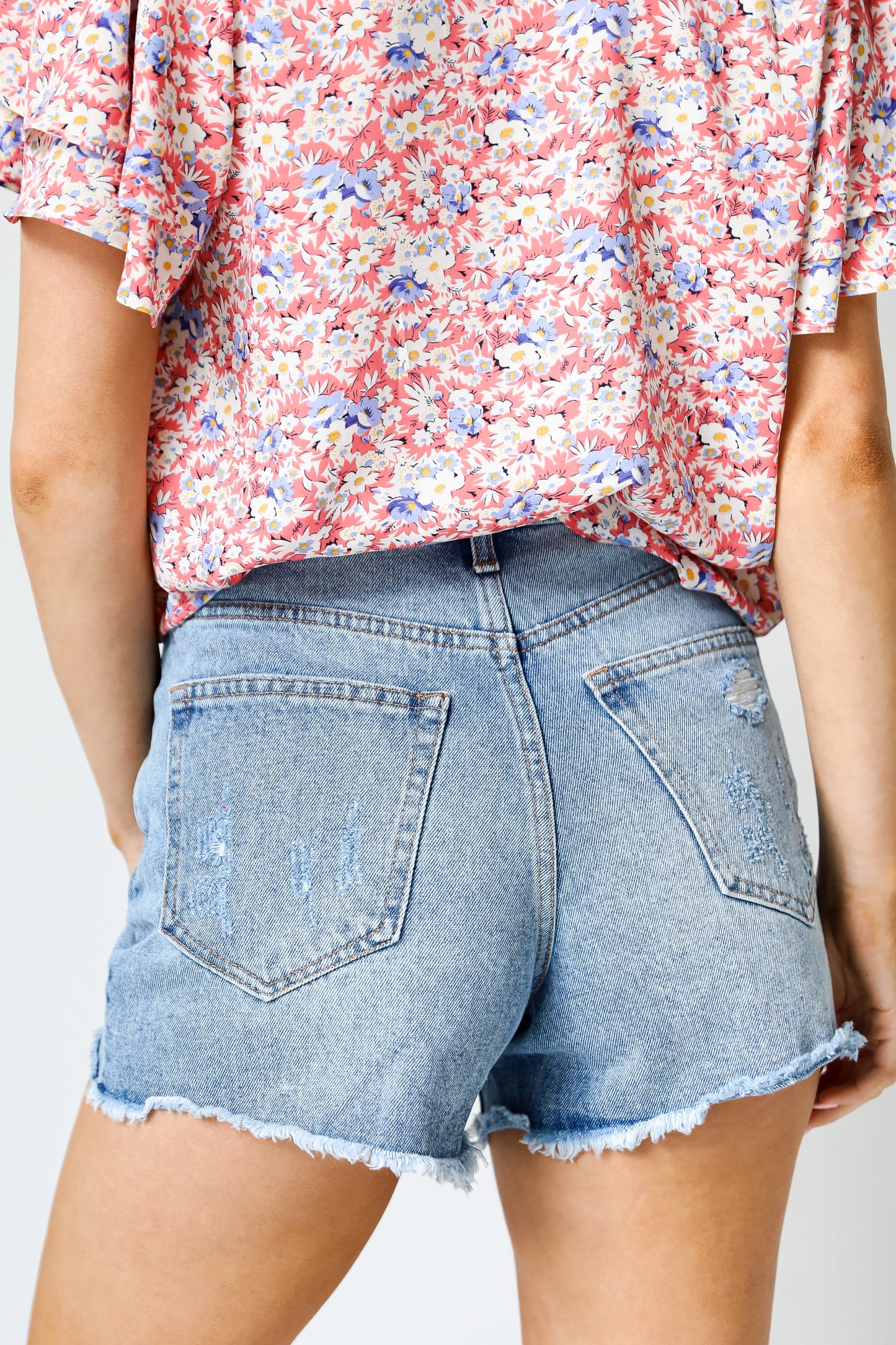 FINAL SALE - Cool For Days Distressed Denim Shorts