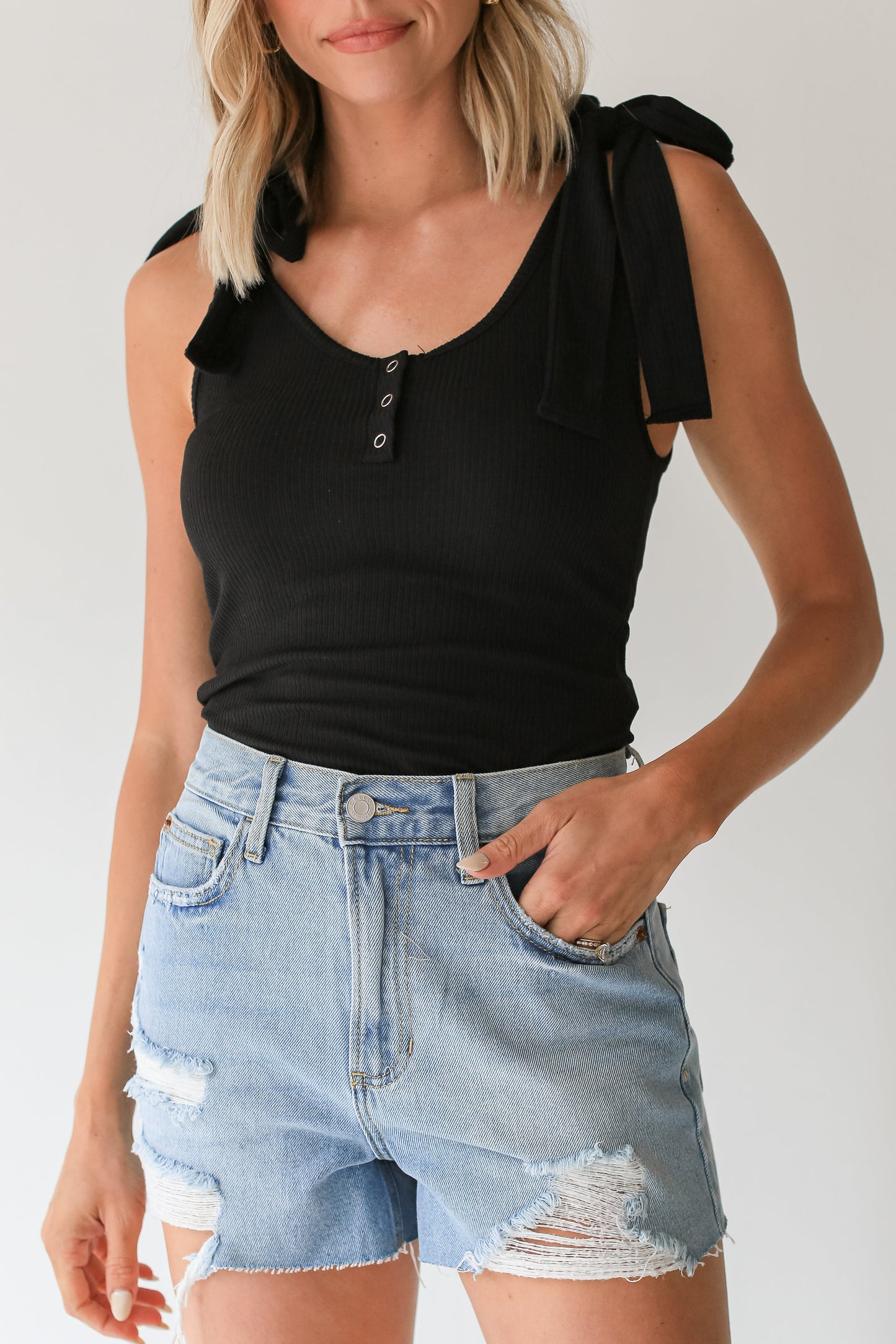FINAL SALE - Better Than Classic Distressed Denim Shorts